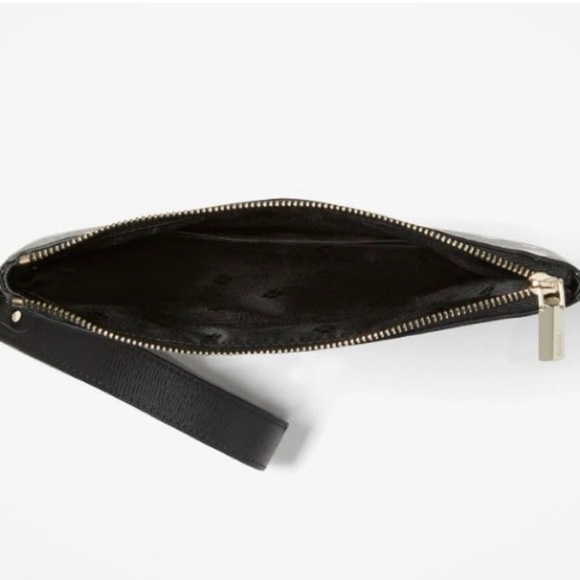 Kate Spade New York Spencer Cabana Polka Dot Small Wristlet Wallet Black White